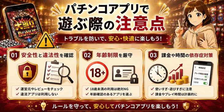 パチンコアプリを選ぶ際の注意点